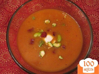 Фото рецепта: «Тыквенный суп с колбасой»