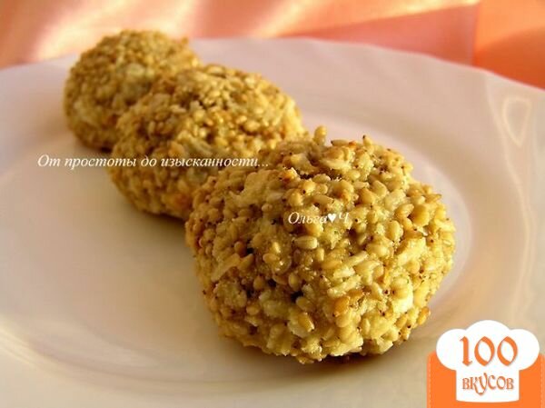 Фото рецепта: «Печенье гхуриба с кунжутом»