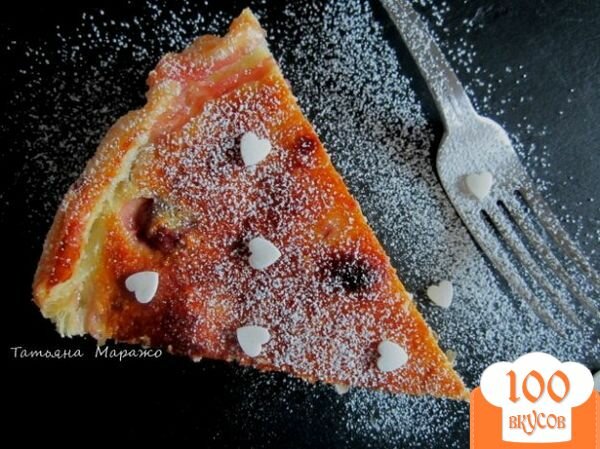 Фото рецепта: «Открытый пирог с вишнями»