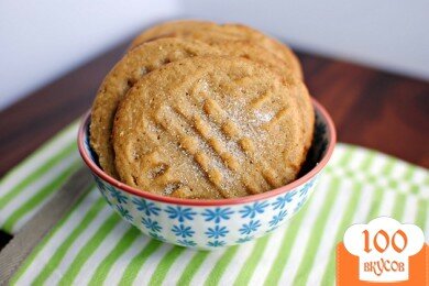 Фото рецепта: «Домашнее печенье с арахисовым маслом»