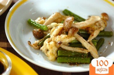Фото рецепта: «Сливочный салат из фасоли с грибами»