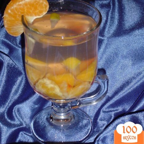 Фото рецепта: «Горячий напиток из слив,мандарина и лимона.»