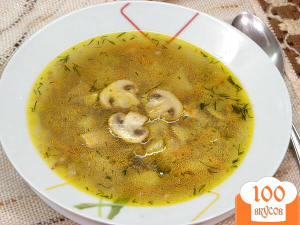 Фото рецепта: «Суп гречневый с грибами»