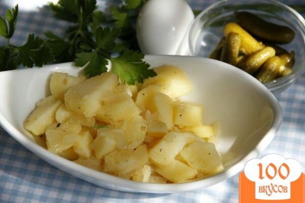 Фото рецепта: «Классический немецкий картофельный салат»