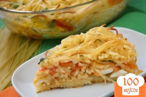 Фото рецепта: «Пирог со спагетти»