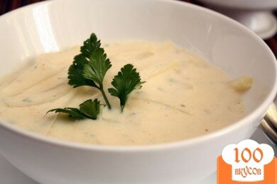 Фото рецепта: «Сырный суп с кольраби»