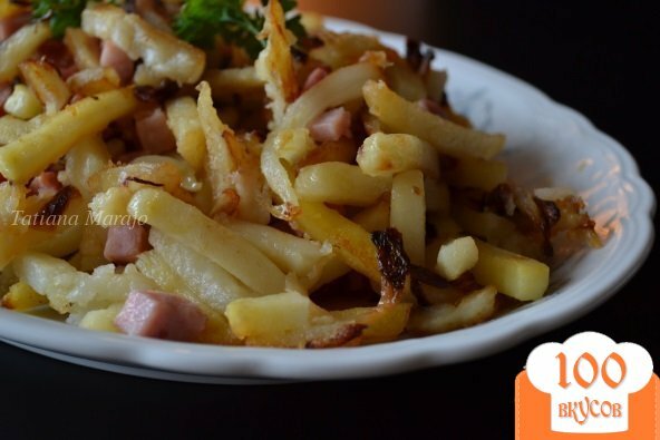 Фото рецепта: «Жареный картофель с фенхелем и ветчиной»