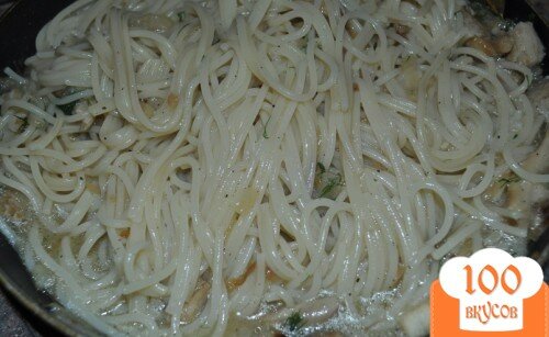 Фото рецепта: «Спагетти в грибном соусе»