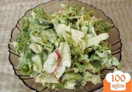 Фото рецепта: «Салат с огуречным соусом»