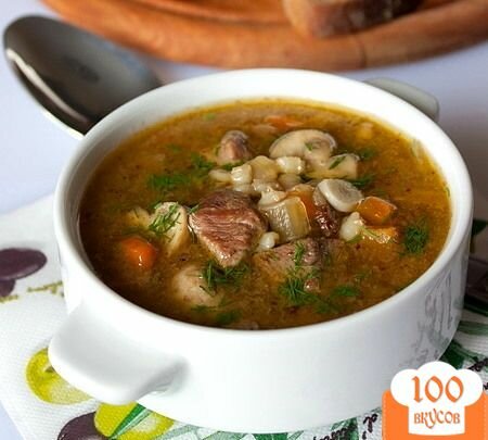 Фото рецепта: «Суп с грибами и мясом»