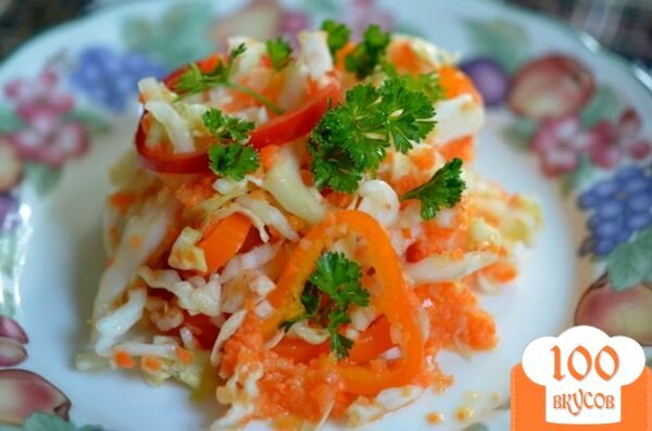 Фото рецепта: «Слоппи капустный салат с соусом»