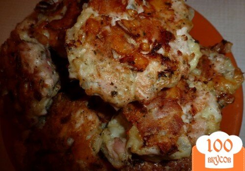 Фото рецепта: «Быстрые куриные котлетки с сыром»