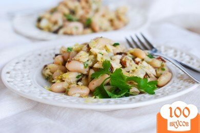 Фото рецепта: «Салат из тунца и белой фасоли»