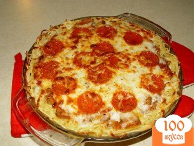 Фото рецепта: «Пицца- пирог из спагетти»
