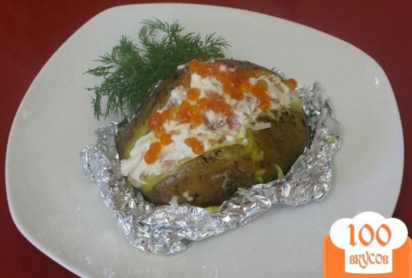 Фото рецепта: «Картофель с сырно-рыбной начинкой»