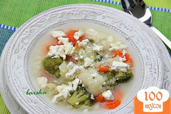 Фото рецепта: «Быстрый овощной суп с кус-кусом»