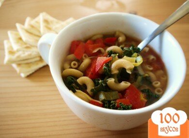 Фото рецепта: «Овощной суп с вермишелью»