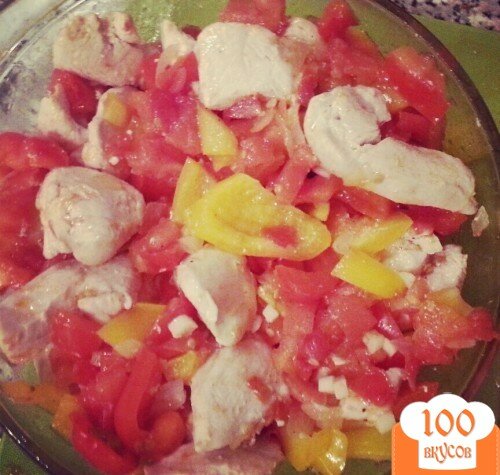 Фото рецепта: «Курица, запечёная с овощами»