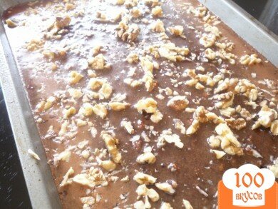 Фото рецепта: «Техасский шоколадный пирог с глазурью»