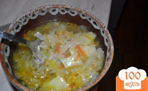 Фото рецепта: «Суп рисовый из капусты»