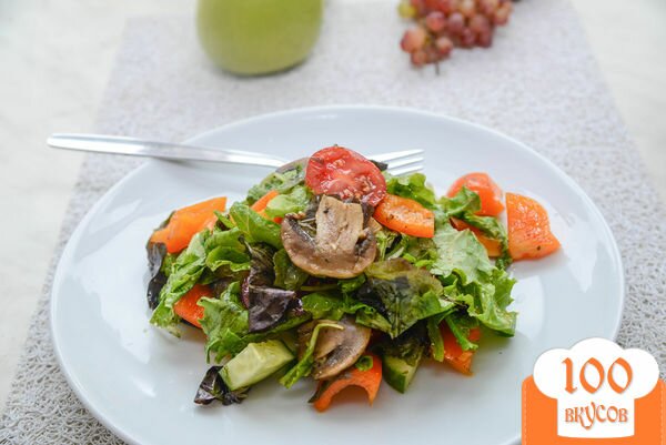 Фото рецепта: «Отличный овощной салат с грибами»
