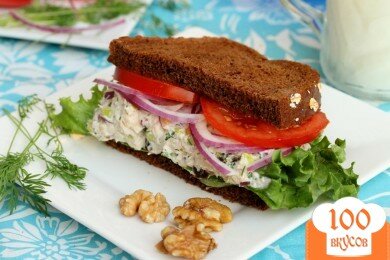 Фото рецепта: «Сэндвич с салатом из тунца»