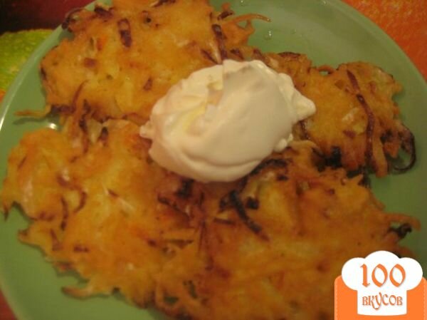 Фото рецепта: «Картофельно-капустные оладьи»