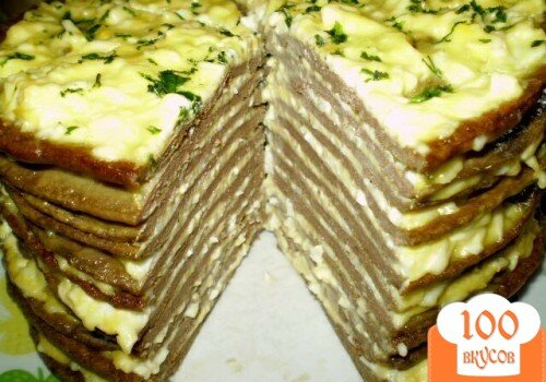 Фото рецепта: «Печеночный тортик»
