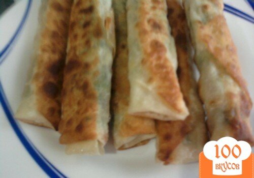 Фото рецепта: «Cигара борек - турецкие пирожки-трубочки с сыром»