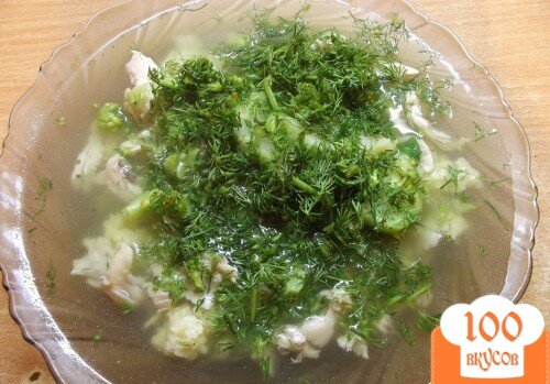 Фото рецепта: «Куриный суп с пшеном и брокколи»