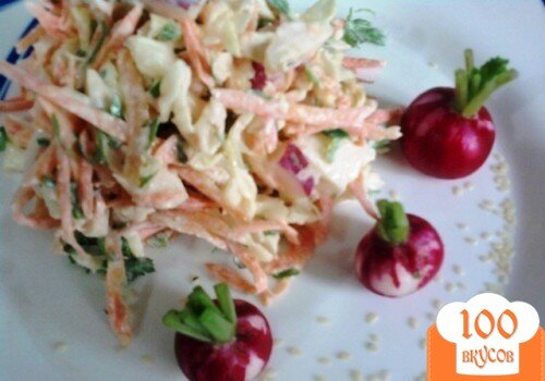 Фото рецепта: «Зимний салат с кунжутными семечками»