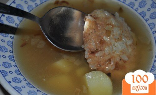 Фото рецепта: «Суп с рыбными тефтелями»