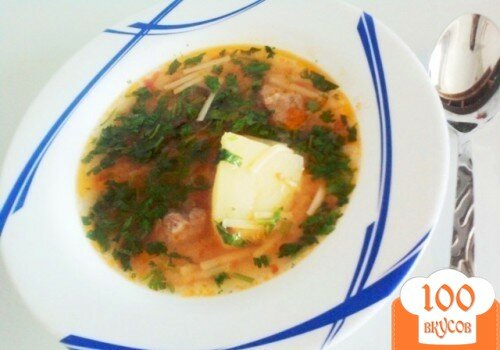 Фото рецепта: «Суп с овощами и пастой лингвини»
