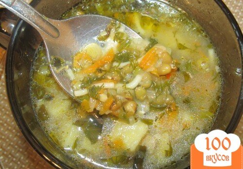 Фото рецепта: «Маш Угра (суп с машем и лапшой)»