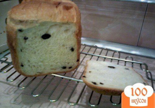 Фото рецепта: «Хлеб с медом и изюмом в хлебопечке»