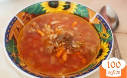 Фото рецепта: «Суп харчо с томатным соком»