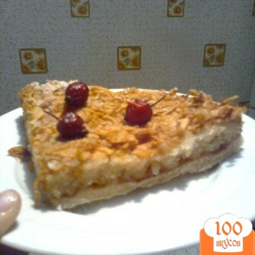 Фото рецепта: «Пирог с яблочной прослойкой»