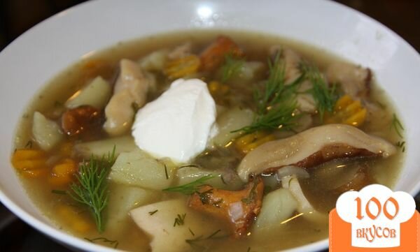 Фото рецепта: «Суп из лисичек замороженных»