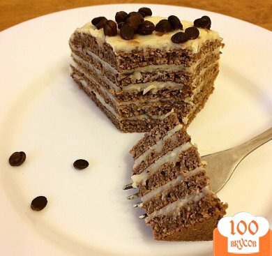 Фото рецепта: «ПП тортик Шоколадный торт с заварным кремом»
