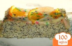 Фото рецепта: Cметанный кекс с маком и белым цитрусовым ганашем