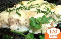 Фото рецепта: Рыбное филе, запеченное под сыром