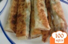 Фото рецепта: Cигара борек - турецкие пирожки-трубочки с сыром