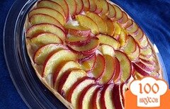 Фото рецепта: Открытый пирог с персиками
