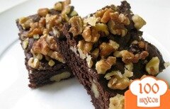 Фото рецепта: Шоколадные брауни с орехами