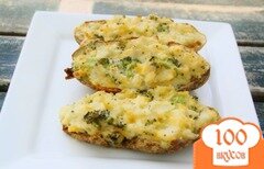 Фото рецепта: Картофельные лодочки с брокколи