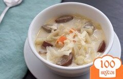 Фото рецепта: Немецкий суп с колбасками