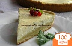Фото рецепта: Творожный пирог с лимоном и мятой