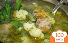 Фото рецепта: Овощной суп с фрикадельками