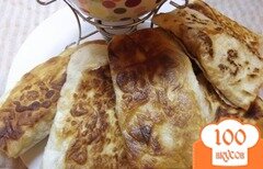 Фото рецепта: «Мясное фондю или мясо в лаваше с теплым соусом»
