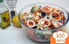 Фото рецепта: Простой греческий салат